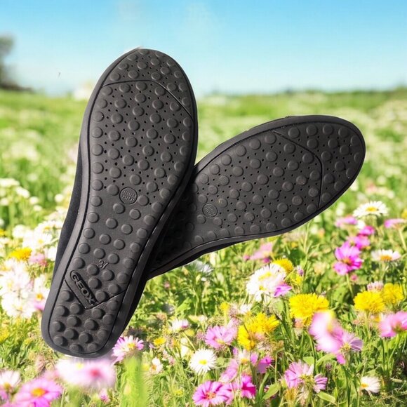 GEOX RESPIRA Italian Patent Leather Cap Toe Ballet Flat Shoe Sz 7 (37) NEW w Tag - Picture 4 of 6